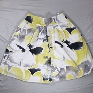 Worthington Cotton A-Line Abstract Floral Skirt